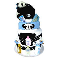 Happy Panda Baby Diaper Cake