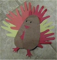 Construction Paper Hand Turkey