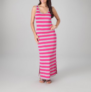 stripe maxi dress