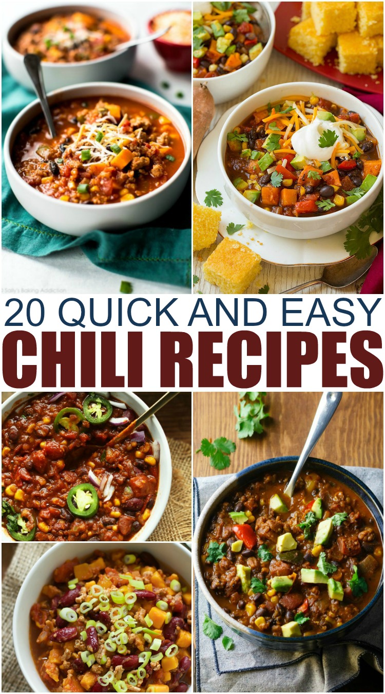 20 Quick And Easy Chili Recipes - Mamanista!